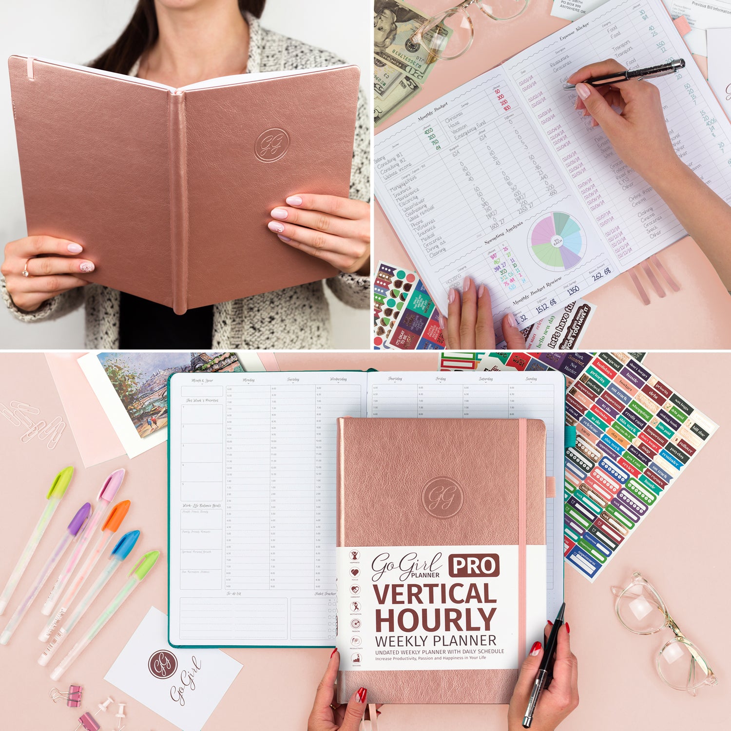 Pro Vertical Hourly Weekly Planner GoGirl Pro vertical hourly weekly planner gogirl