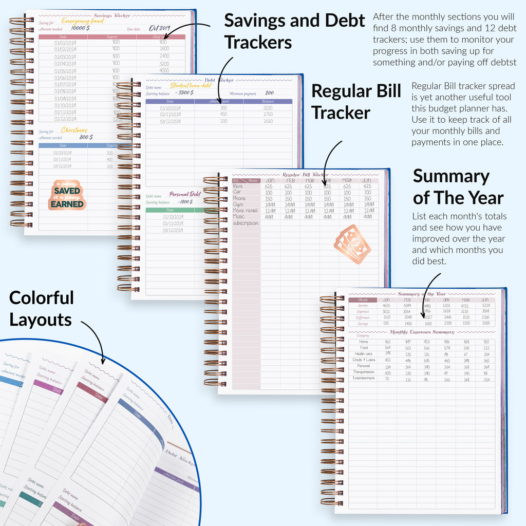 Budget Planner & Monthly Bill Organizer with Pockets – The EDU- Station
