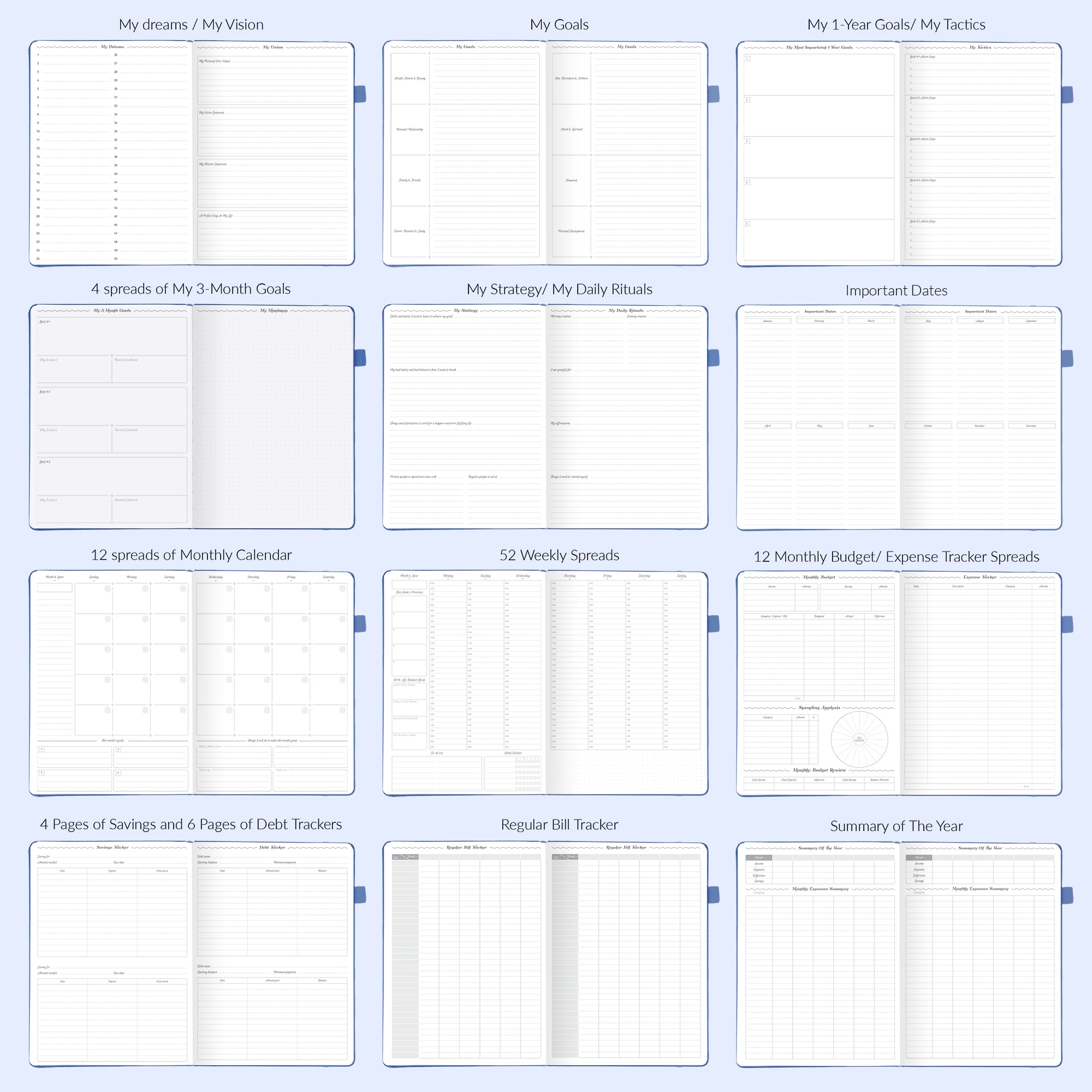 Pro vertical hourly weekly planner gogirl