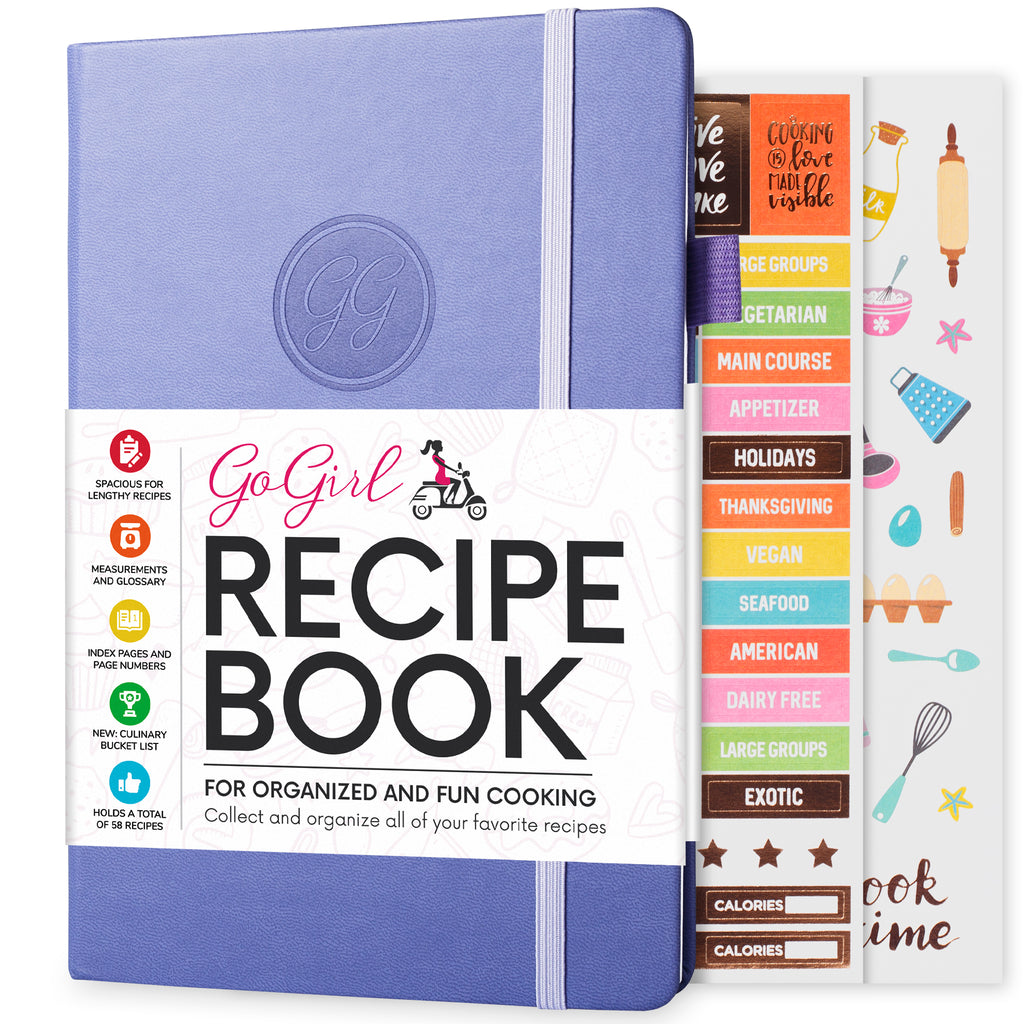 Blank Cookbook With Basic Ingredients For Baking Stock Photo